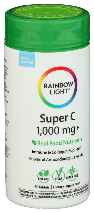 Rainbow Light Super C 1000mg - Left - Front