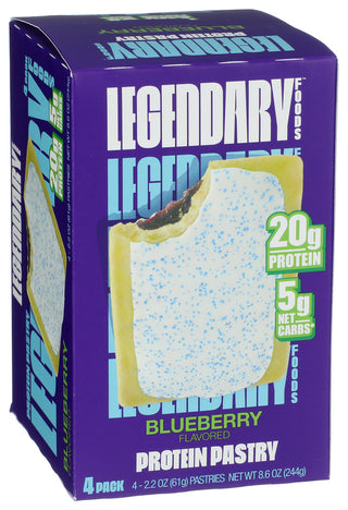 Legendary Foods Pastry Prtn Bluebrry 4pk - Left - Front