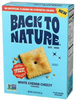 Back To Nature Cracker Cheezy Whte Ched - Right - Front