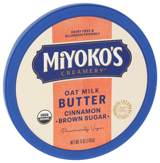 Miyokos Creamery Butter Oatmlk Cin Br Sgr - Left - Front