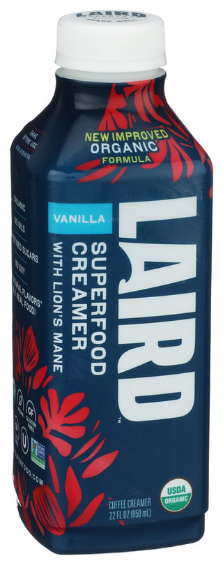 Laird Superfood Creamer Liq Vanilla Org - Left - Front