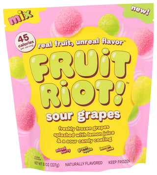 Fruit Riot Candy Sour Mixed Grapes - Centre - Front