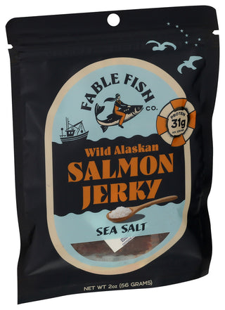 Fable Fish Co Jerky Sea Salt Salmon - Left - Front