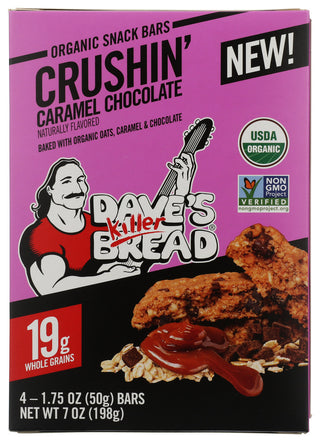 Daves Killer Bread Bar Snck Carm Choco - No Plunge - Front