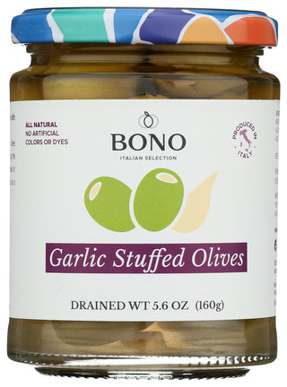 Bono Olives Garlic Stuffed - No Plunge - Front