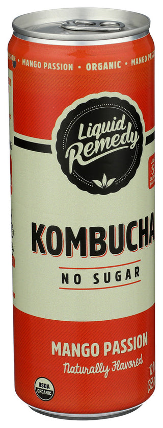 Liquid Remedy Kombucha Mng Passion Org - Left - Front