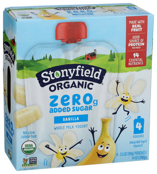 Stonyfield Yogurt Kd Zs Banilla 4ct - Left - Front