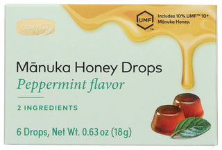 Comvita Manuka Hney Drps Ppprmnt - No Plunge - Front