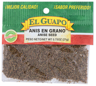 EL GUAPO AUTHENTIC ANISE SEED, 0.75 OZ. - No Plunge - Front