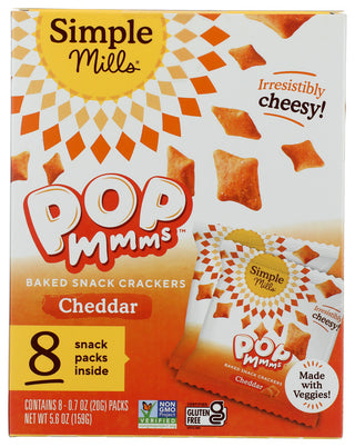 Simple Mills Cracker Cheddar Pop Snck - No Plunge - Front