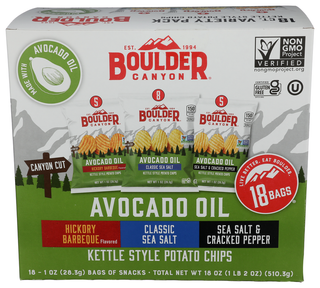 Boulder Canyon Chips Avo Oil Mlti 18pk - Centre - Front
