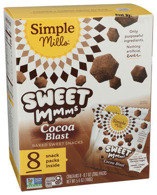 Simple Mills Cookie Cocoa Blast 8ct - Left - Front