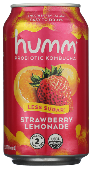 Humm Kombucha Strwbrry Lmnade - No Plunge - Front