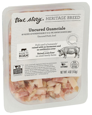 True Story Guanciale Uncured Hrtage - Left - Front