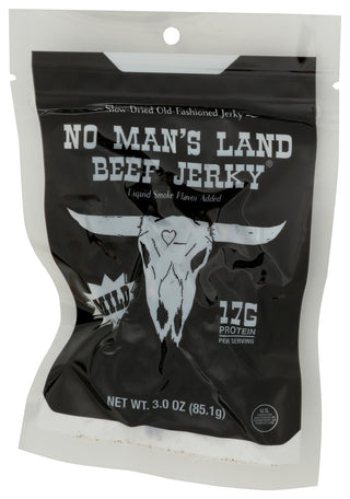 No Mans Land Jerky Beef Mild - Right - Front