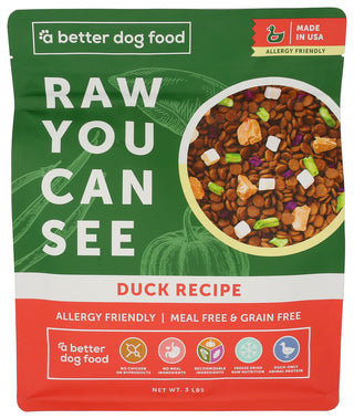 A Better Treat Dog Food Allergy Duck - Centre - Front