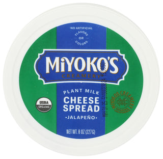 Miyokos Creamery Cheese Spread Jalapeno - Centre - Front