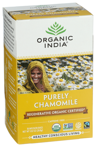 Organic India Tea Purely Chamomile - Left - Front