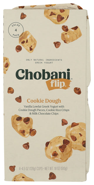 Chobani Yogurt Ckie Dgh Flip 4pk - No Plunge - Front