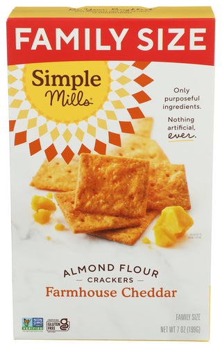 Simple Mills Cracker Cheddar Fam Size - Centre - Front