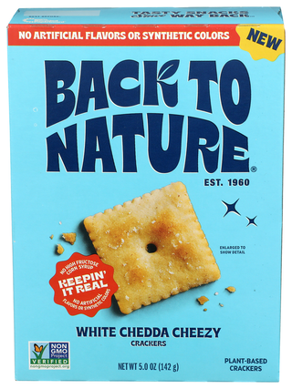 Back To Nature Cracker Cheezy Whte Ched - Centre - Front