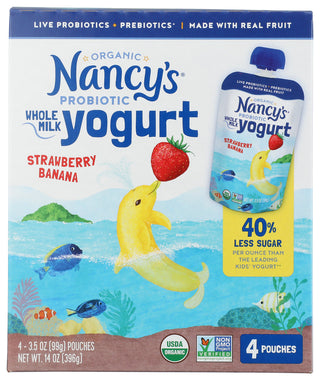 Nancys Yogurt Wh Stwbry Ban Org - No Plunge - Front
