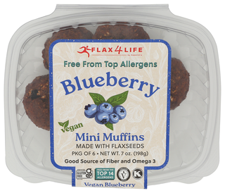 Flax4life Muffin Blbrymini Vgn 6pc - Centre - Front
