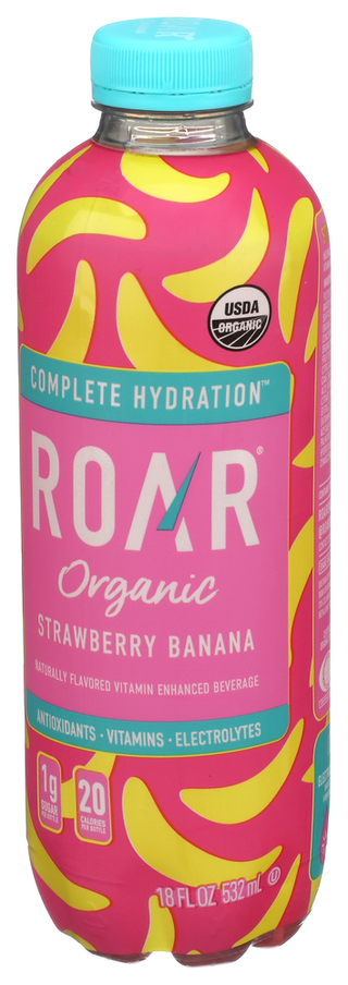 Roar Beverages Bev Strawberry Banana - Right - Front
