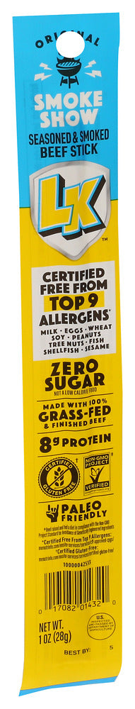 Lorissas Kitchen Beef Sticks Original - Left - Front