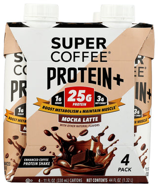 Super Coffee Prtn Rtd Mocha Latte 4pk - No Plunge - Front