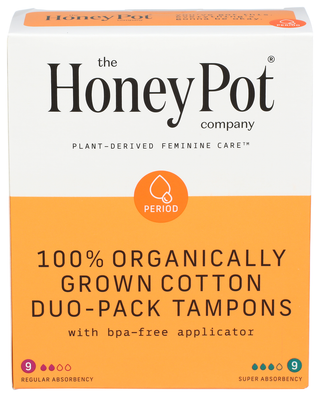 The Honey Pot Tampon Cotton Duo Pack - Centre - Front