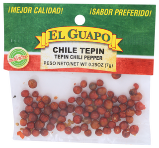 EL GUAPO TEPIN CHILI PEPPER, 0.25 OZ. - Centre - Front