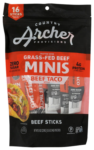 Archer Sticks Mini Beef Taco - No Plunge - Front