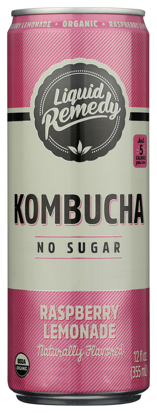 Liquid Remedy Kombucha Rspbr Lemnd Org - No Plunge - Front