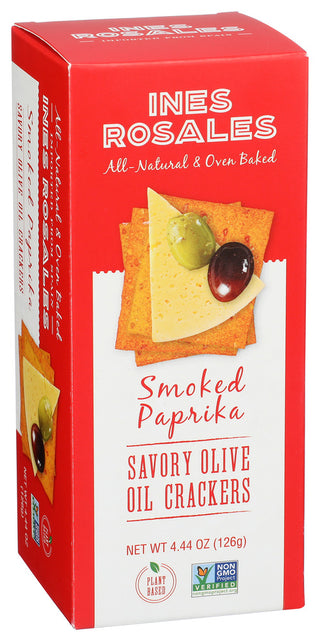 Ines Rosales Crackers Smoked Paprika Savory - Left - Front
