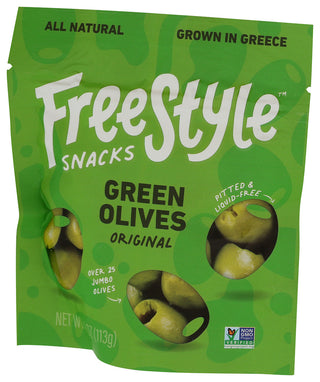 Freestyle Snacks Olives Green Orig - Right - Front