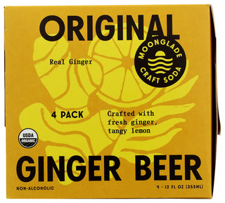 Moonglade Craft Soda Soda Ginger Beer Org 4pk - No Plunge - Front