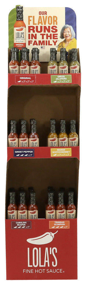 Lolas Fine Hot Sauce Sauce Hot 6var 72pc - Centre - Front