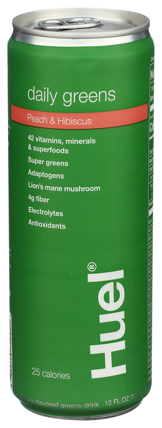 Huel Inc Greens Peach Hibscs Rtd - Centre - Front