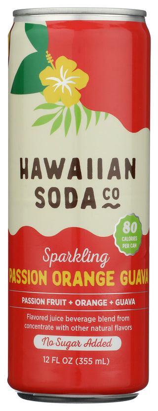 Hawaiian Soda Co Juice Spk Passn Orng Gva - No Plunge - Front