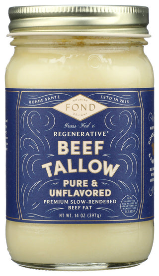 Fond Bone Broth Beef Tallow Pure Unflvrd - No Plunge - Front