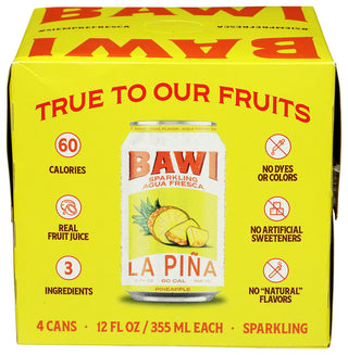 Bawi Agua Fresca Agua Frs Spk Pnapple 4pk - Centre - Front