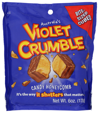 Violet Crumble Chocolate Cubes Bite Szd - No Plunge - Front