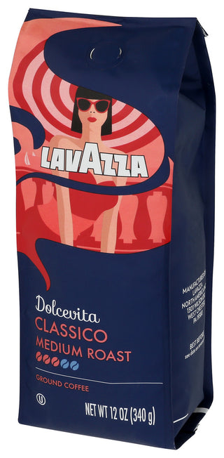 LAVAZZA COFFEE, CLASSICO MEDIUM ROAST, 12 OZ. - Right - Front