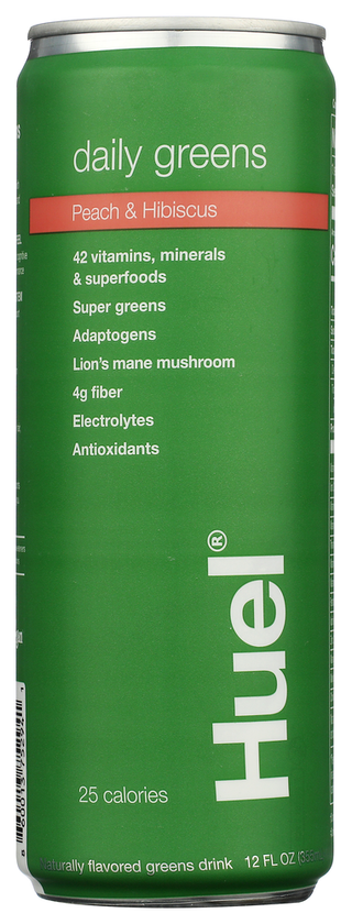Huel Inc Greens Peach Hibscs Rtd - No Plunge - Front