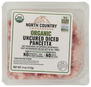 North Country Smokehouse Pancetta Diced Uncured - No Plunge - Front