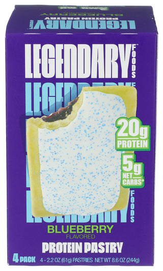 Legendary Foods Pastry Prtn Bluebrry 4pk - Centre - Front