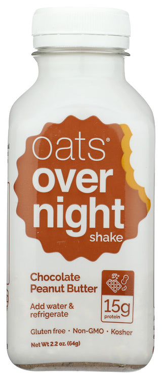 Oats Overnight Shake Choc Peanut Butter - No Plunge - Front