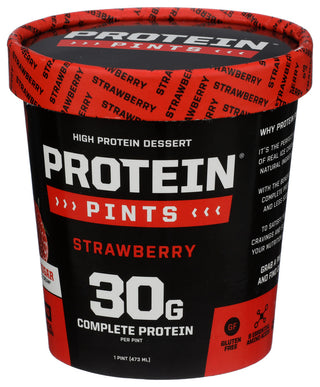 Protein Pints Ice Cream Prtn 30g Strby - Right - Front