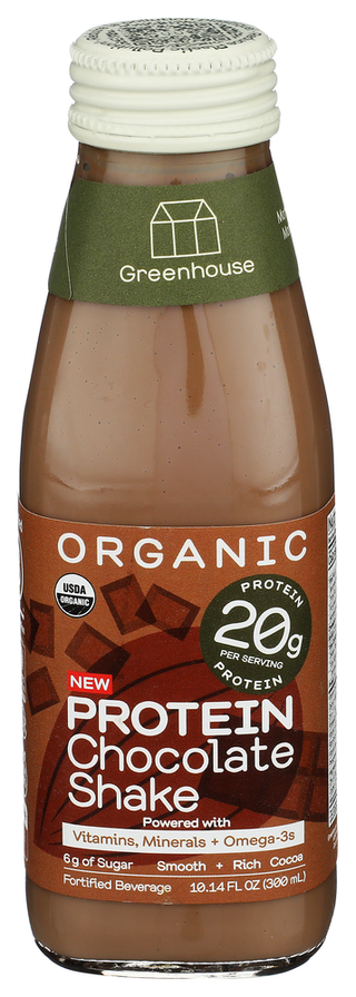 Greenhouse Protein Shake Choc Org - Centre - Front